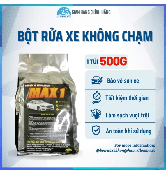 Bột rửa xe không chạm MAX1 500gr
