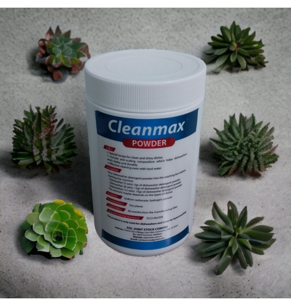 Bột rửa chén, bát dùng cho máy rửa gia đình CLEAN MAX hộp 1,8kg