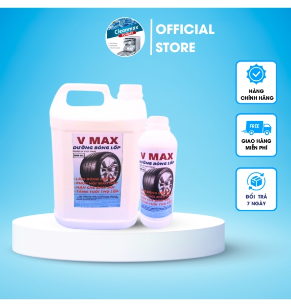 Dung Dịch Dưỡng Đen Và Bóng Lốp Xe V MAX Tăng Khả Năng Chịu Lực Cho Lốp